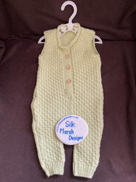 Joshua Playsuit Baby Knitting Pattern Newborn-12 months approx