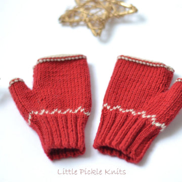 Snowflake Fingerless Mittens
