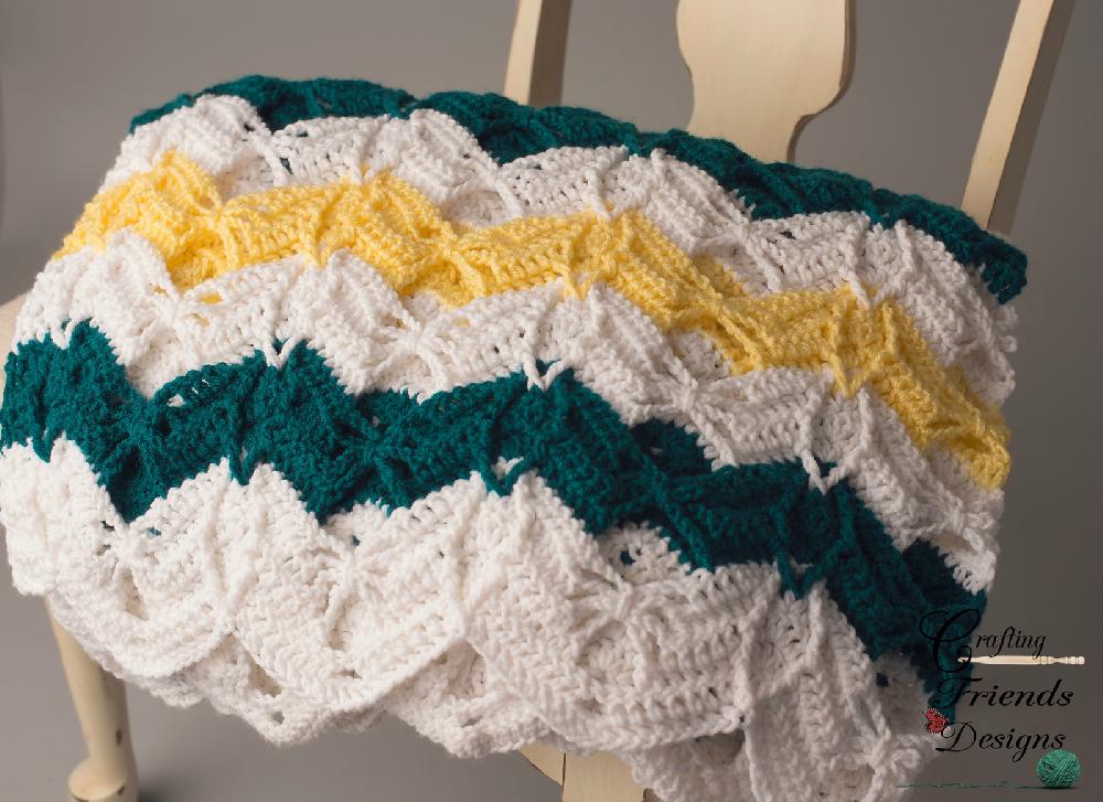 Diamond Burst Chevron Afghan