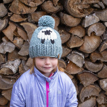 Sweet Sheep Pompom Hat Baby Children Women Toque