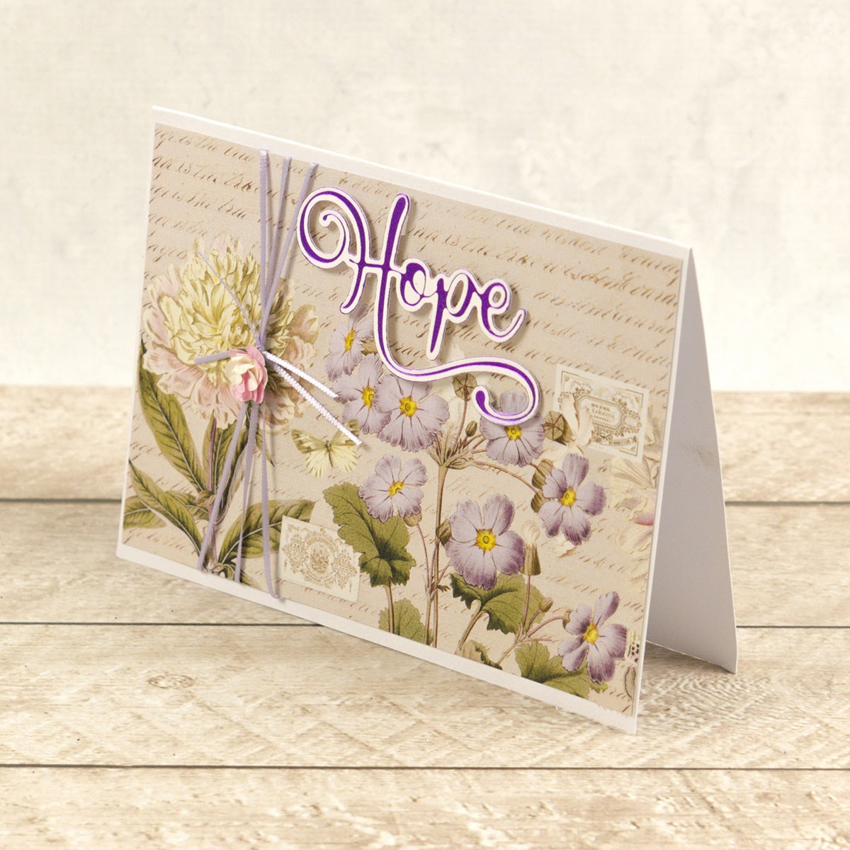 Artdeco Creations Delightful Sentiments Cut, Foil & Emboss Dies - Hope 3.3"X2"
