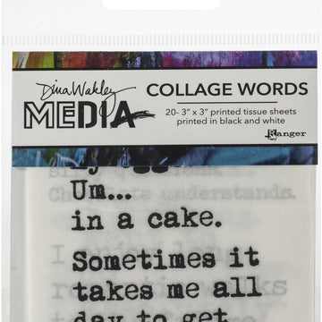 Ranger Dina Wakley Media Collage Word Pack 3"X3" 20/Pkg - #3