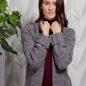 Katrine Coat - Coat Knitting Pattern For Women in MillaMia Naturally Soft Aran by MillaMia