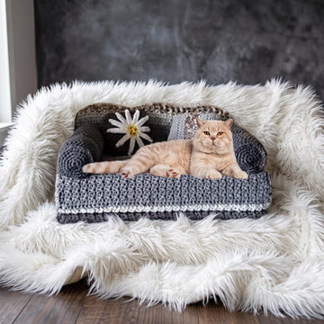 Gray Skies Cat Couch