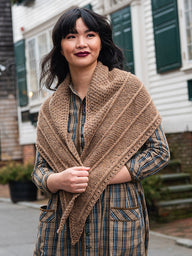 Parsons Shawl in Berroco Millstone Tweed - Downloadable PDF