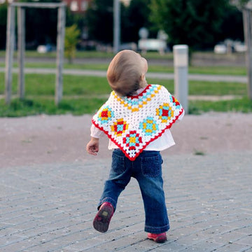 Tiny Dancer baby girl crochet poncho wrap