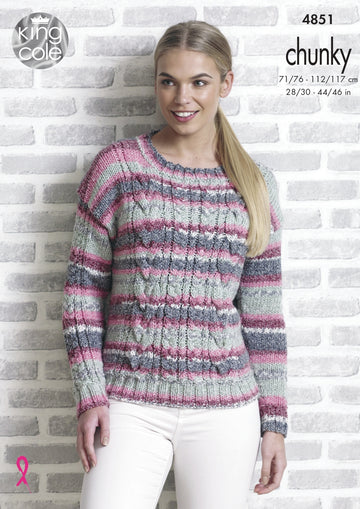 Sweater & Cardigan in King Cole Drifter Chunky - 4851 - Downloadable PDF