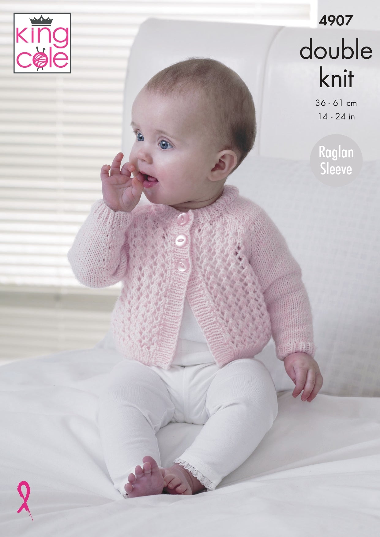 Baby Raglan Cardigans in King Cole Baby Pure DK - 4907 - Downloadable PDF