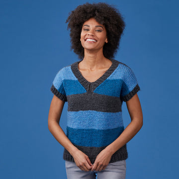 Oakley Pullover - Sweater Knitting Pattern For Women in Tahki Yarns Superwash Merino Bulky by Tahki Yarns
