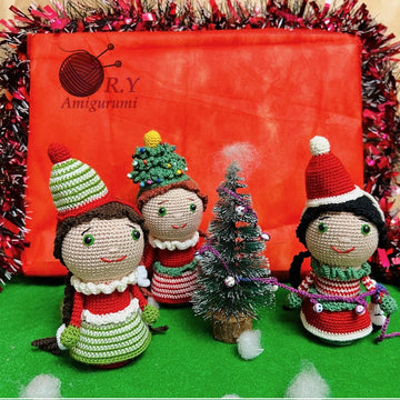 Amigurumi Christmas recycle doll