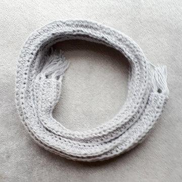 Silver Ribbed Scarf