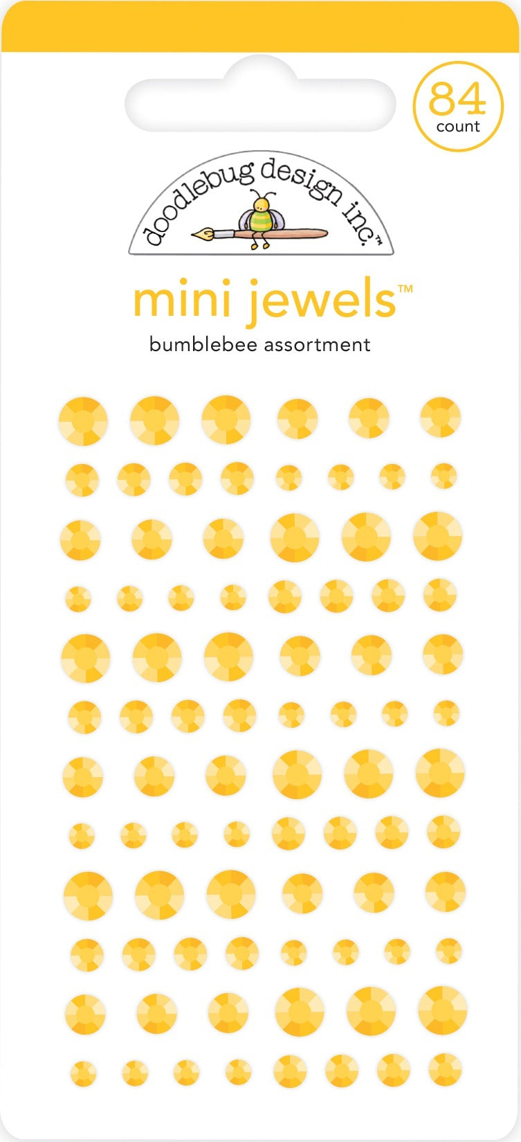 Doodlebug Adhesive Mini Jewels - Bumblebee