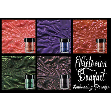 Lindy's Stamp Gang 2-Tone Embossing Powders .5oz 5/Pkg - Victorian Bouquet