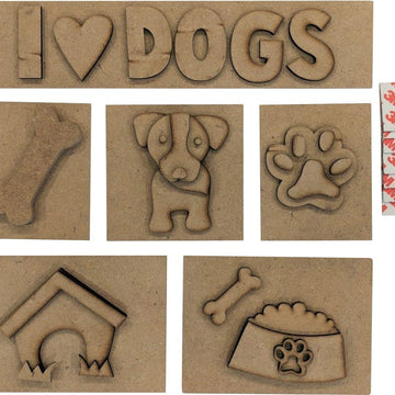 Foundations Decor Shadow Box Kit - I Love Dogs