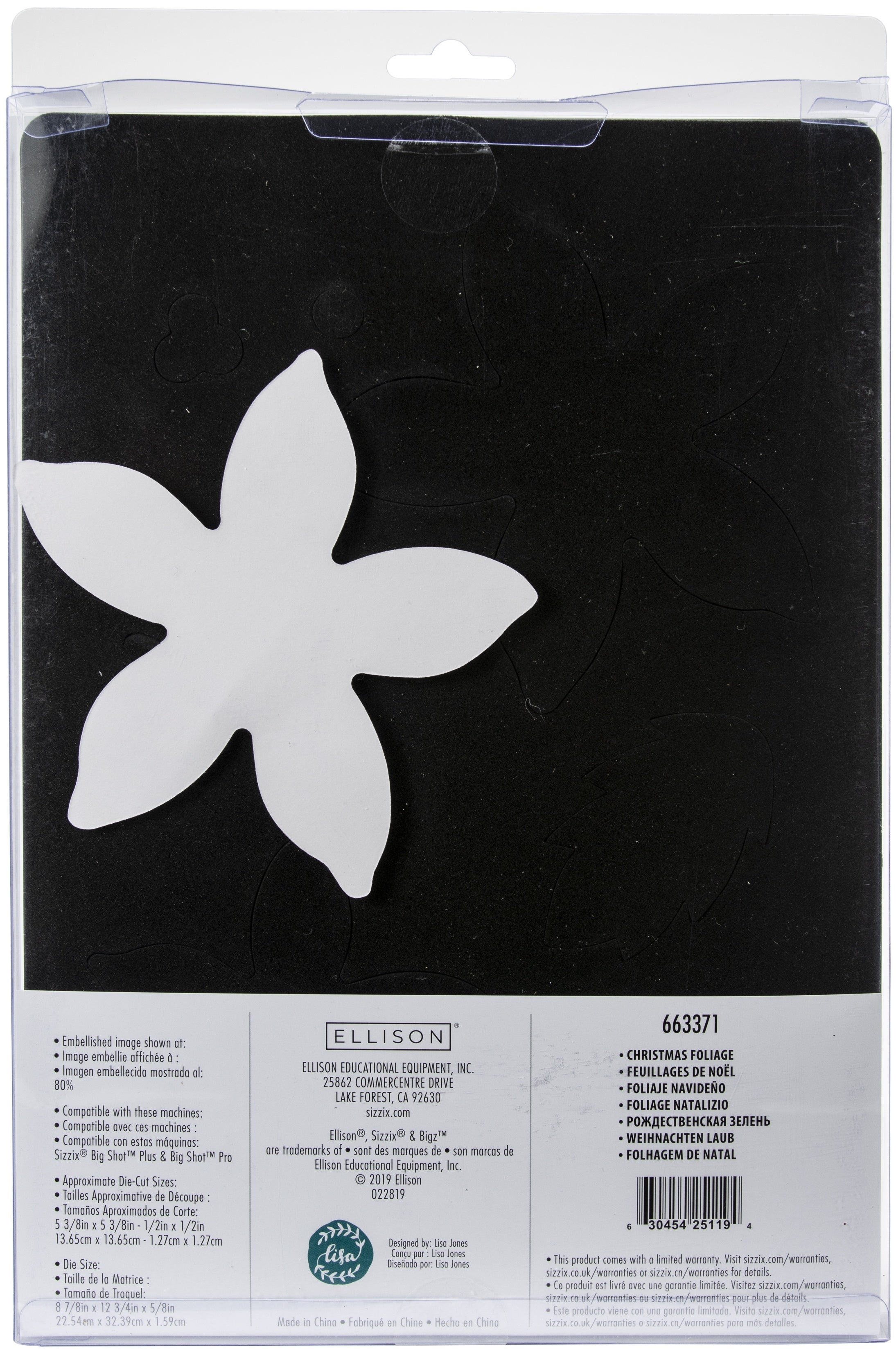 Sizzix Bigz Plus Die By Lisa Jones - Christmas Foliage