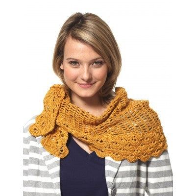 Staggered Shells Wrap in Patons Grace - Downloadable PDF