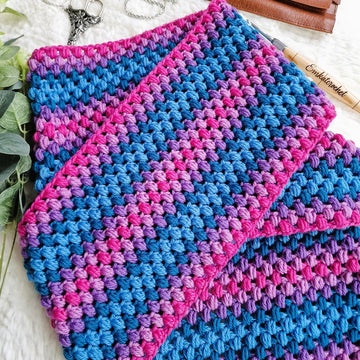 Pretty Puff Stitch Infinity Scarf