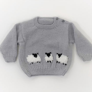 Aran Baby Sheep Sweater and Hat
