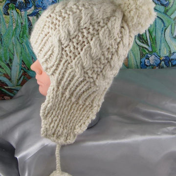 Baby Big Bobble Superfast Cable Trapper Hat