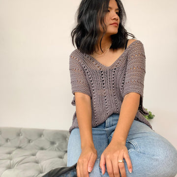 V neck summer blouse