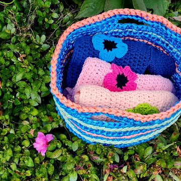 Raffia Basket with Handles