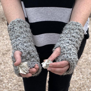 Granite Fingerless Mitts