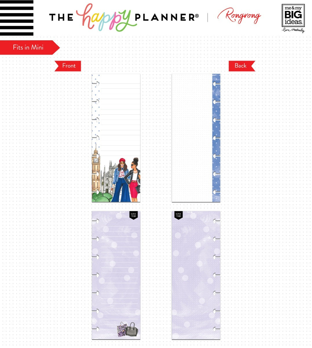 Happy Planner Mini Half Sheet Fill Paper 60/Pkg - Lined Sheet