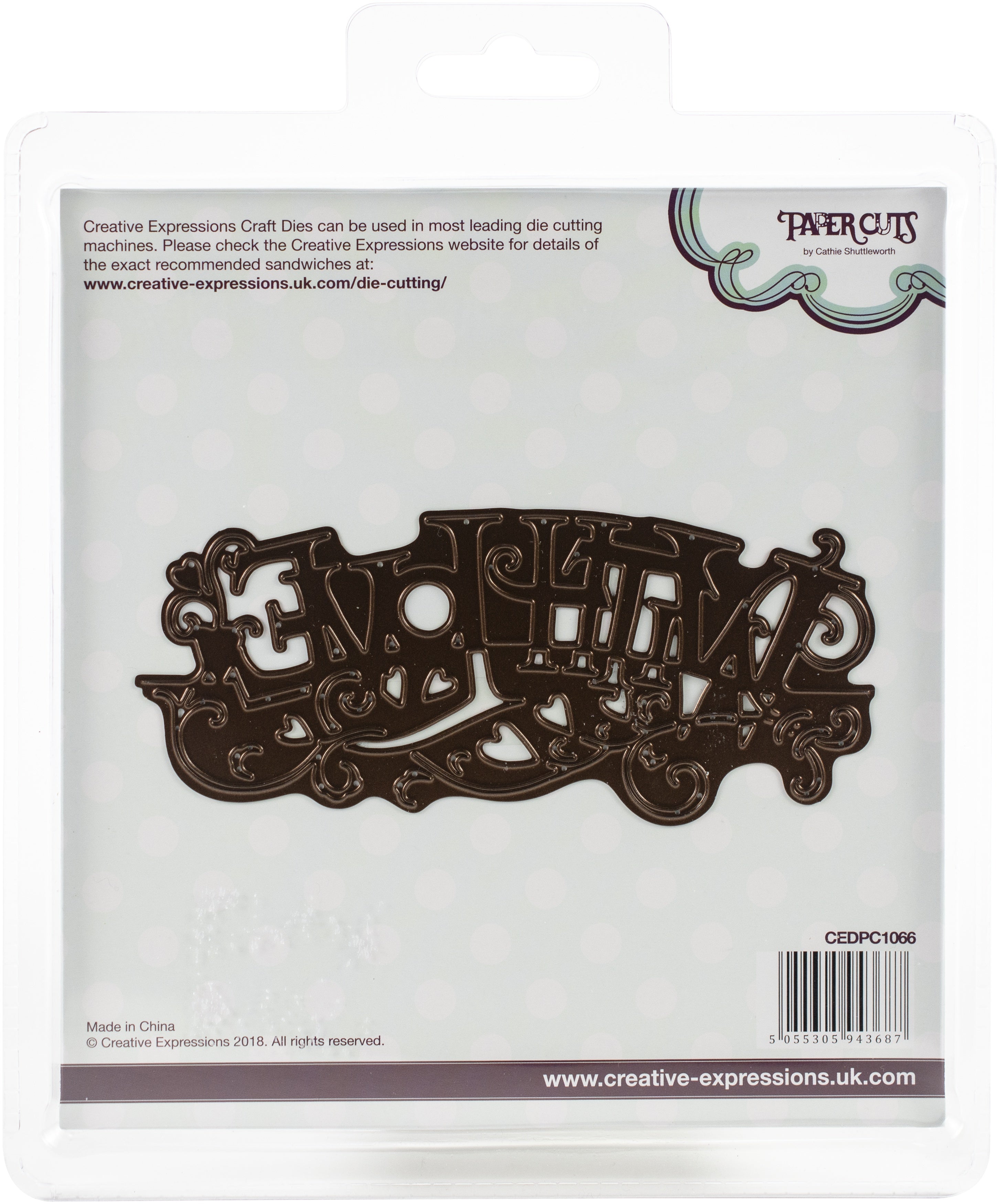 Creative Expressions Paper Cuts Edger Craft Dies - With Love