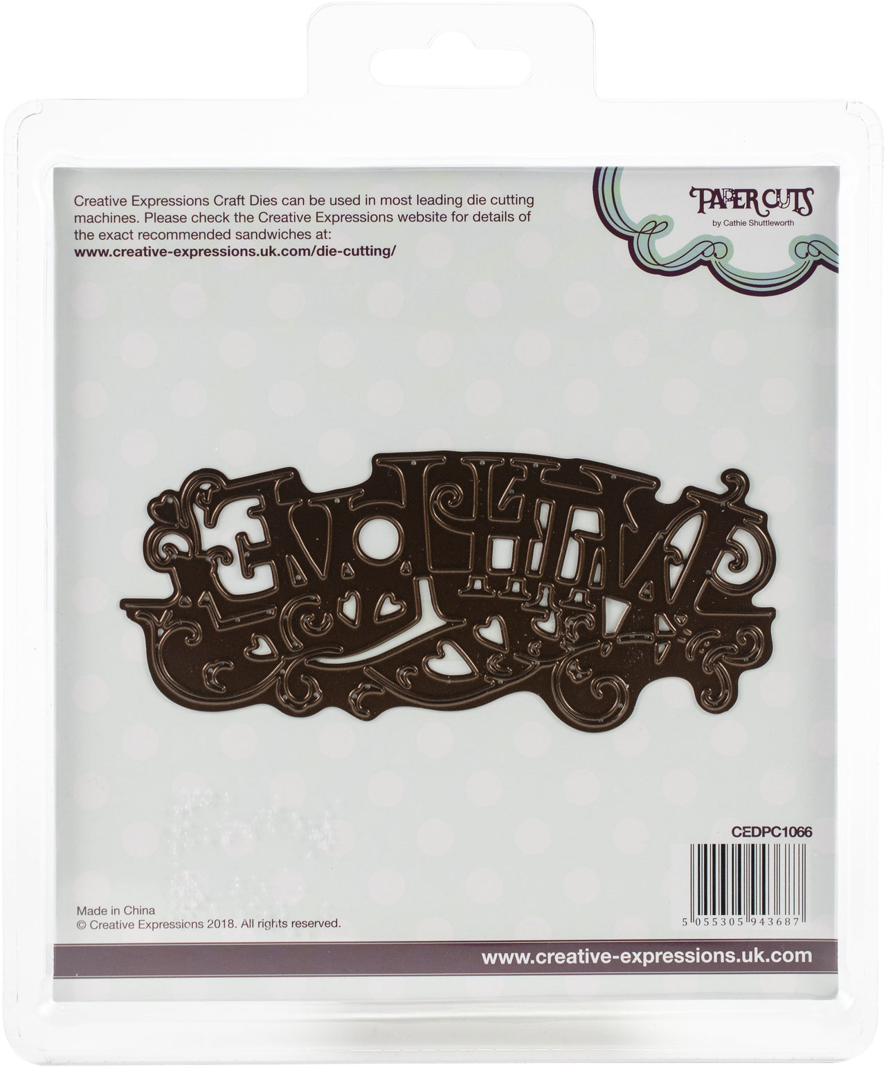 Creative Expressions Paper Cuts Edger Craft Dies - With Love