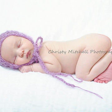 Mohair Bonnet & Wrap for Newborn
