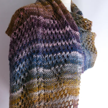 Cable & lace scarf