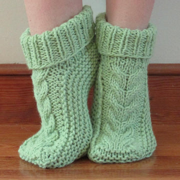 Cabled Foot Cozies