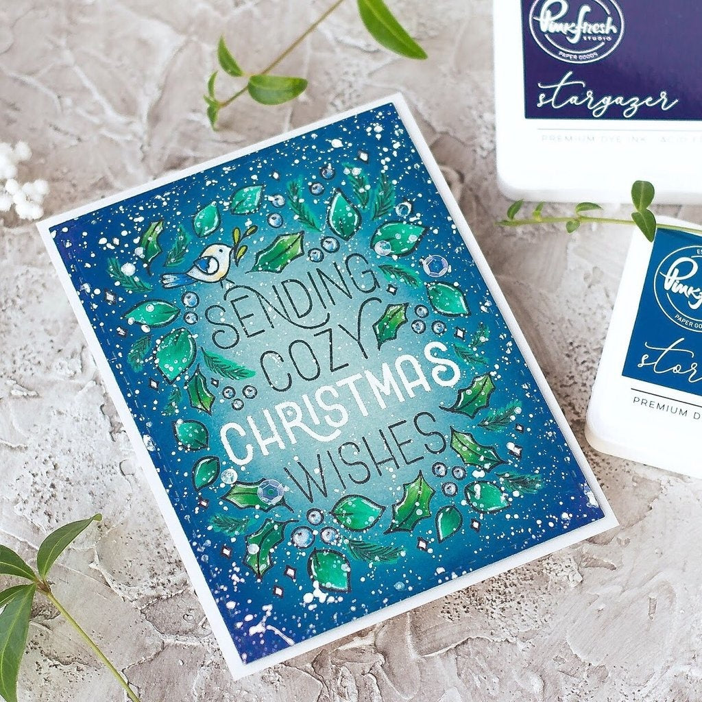 Pinkfresh Studio Clear Stamp Set 4"X6" - Cozy Christmas Wishes