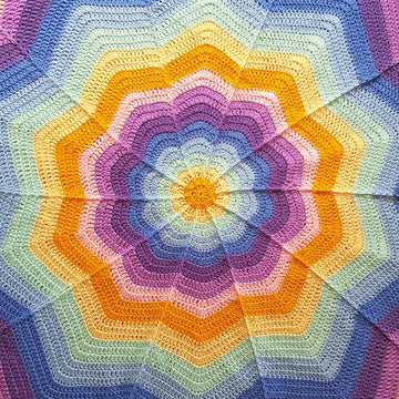 Spoke Flower Blanket