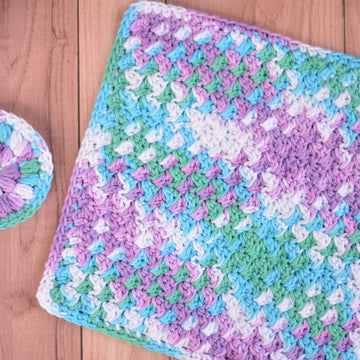 Cotton Grit Stitch Washcloth