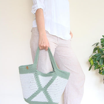 Geometric Basket Bag