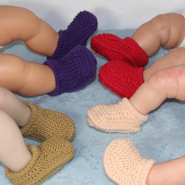 Baby Simple Aran Circular Slippers