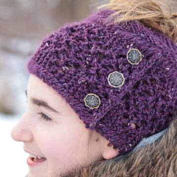 Diamond Lace Messy Bun Hat