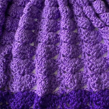 Purple Peacock Shawl