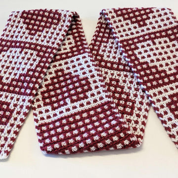 Hearts in Love Mosaic Scarf