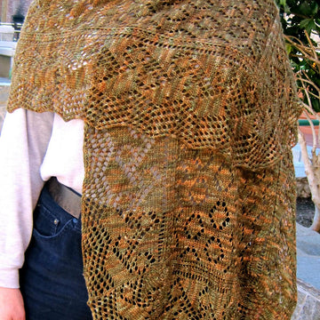 Mrs. Montague's Wide Bordered Lace Wrap