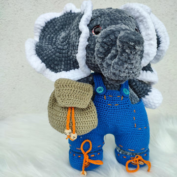 Elephant amigurumi crochet pattern