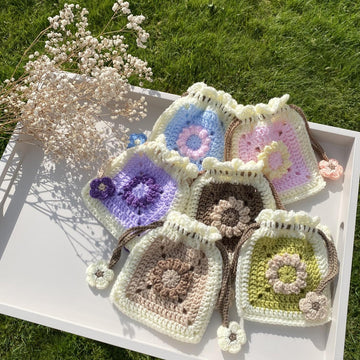 Flower Drawstring Pouch