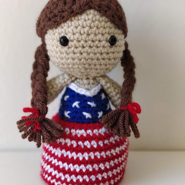 Miss 4th July Amigurumi doll