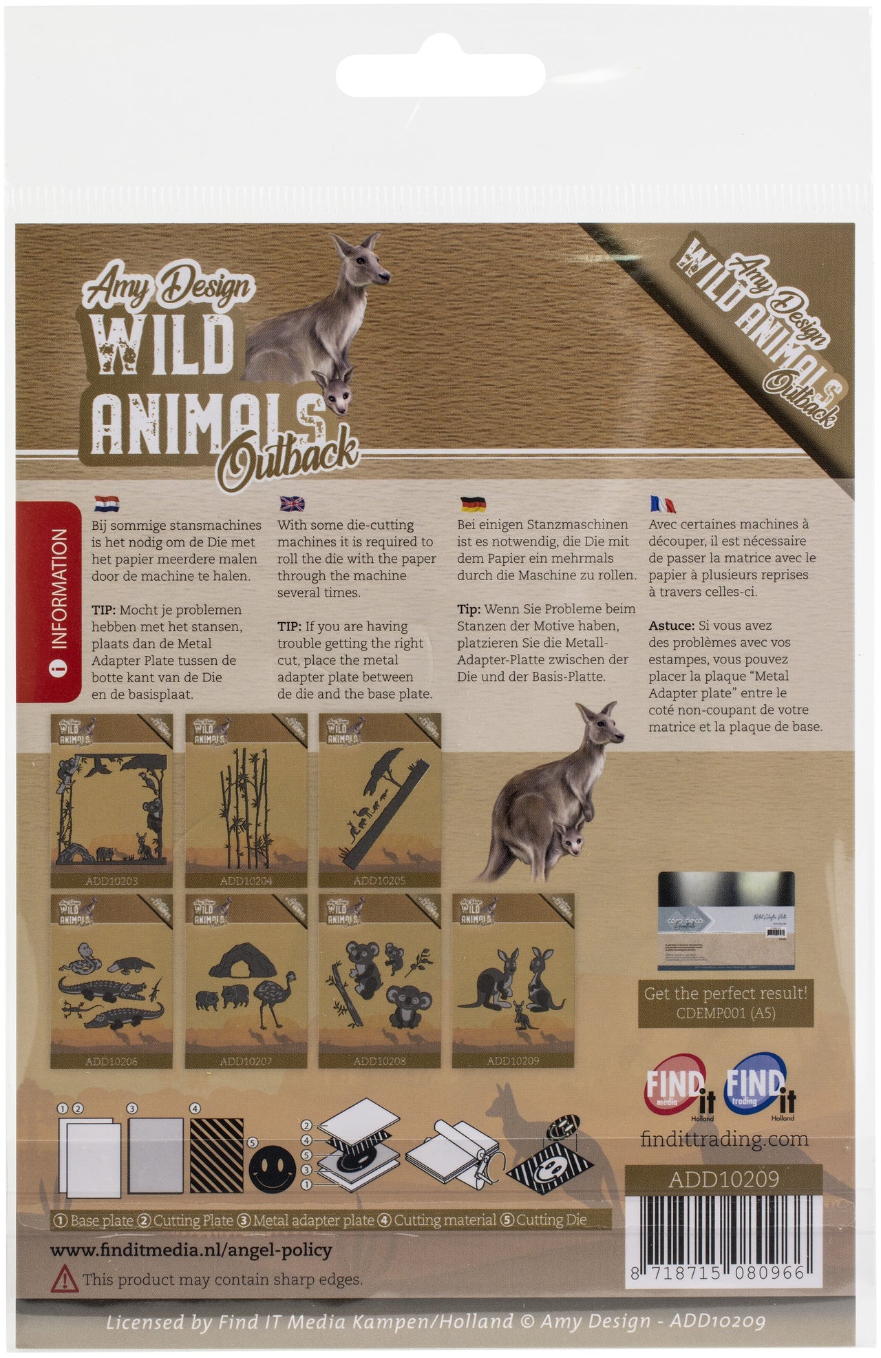 Find It Trading Amy Design Die - Kangaroo, Wild Animals Outback