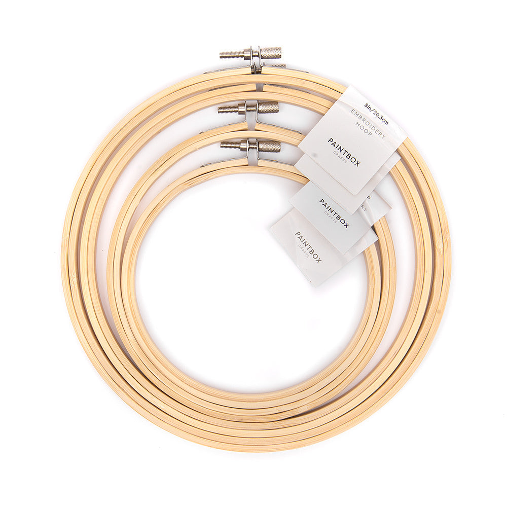 Paintbox Crafts Bamboo Embroidery Hoop Set - Medium