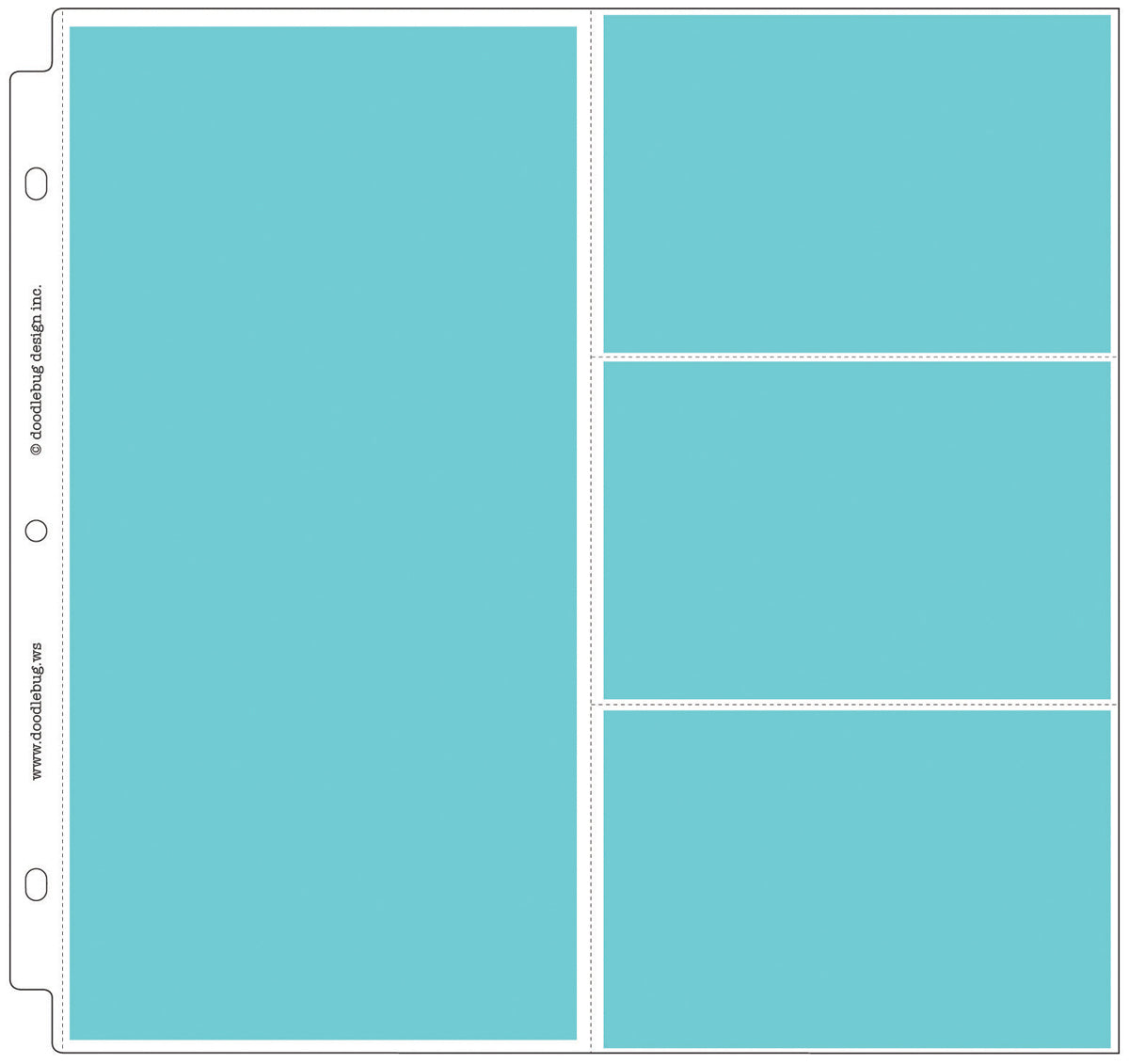 Doodlebug Page Protectors 12"X12" 25/Pkg - (1) 6"X12" & (3) 6"X4" Pockets
