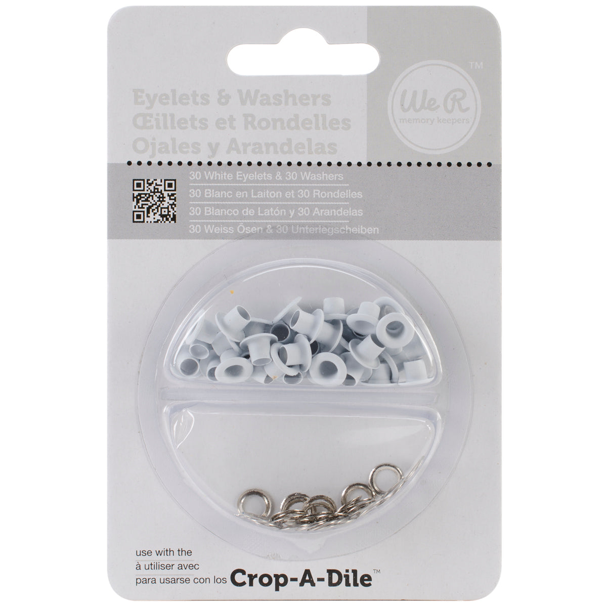 We R Memory Keepers We R Eyelets & Washers Standard - White 70/Pkg