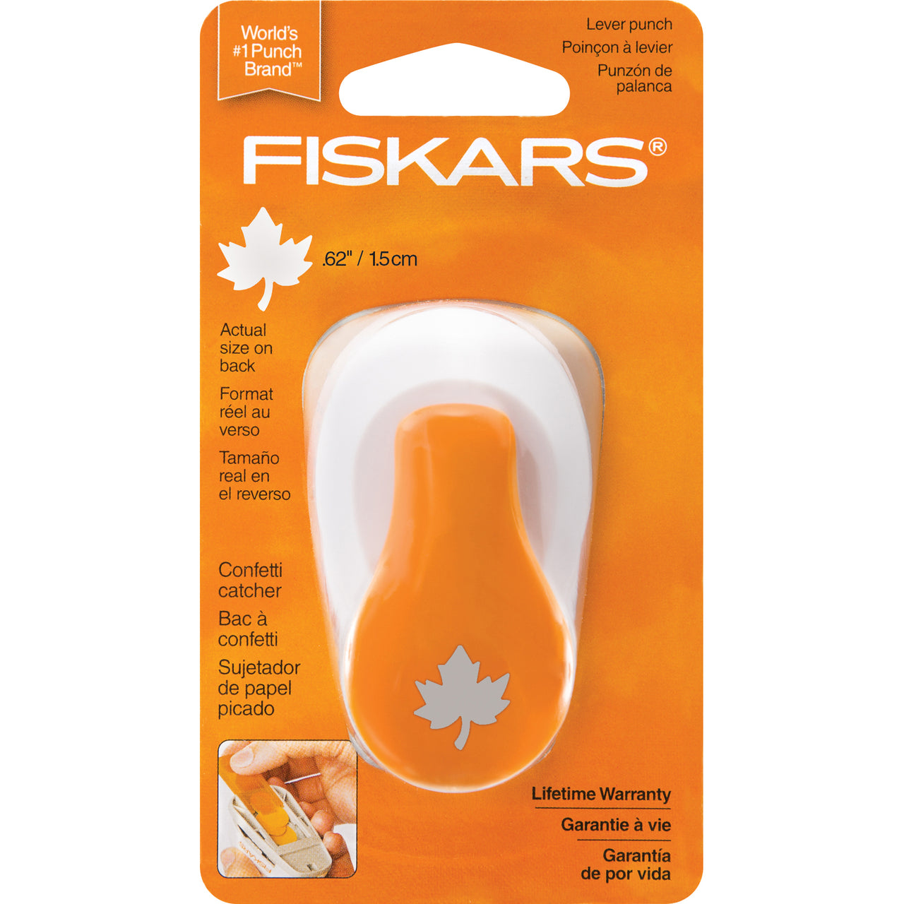 Fiskars Small Lever Punch - Maple Leaf