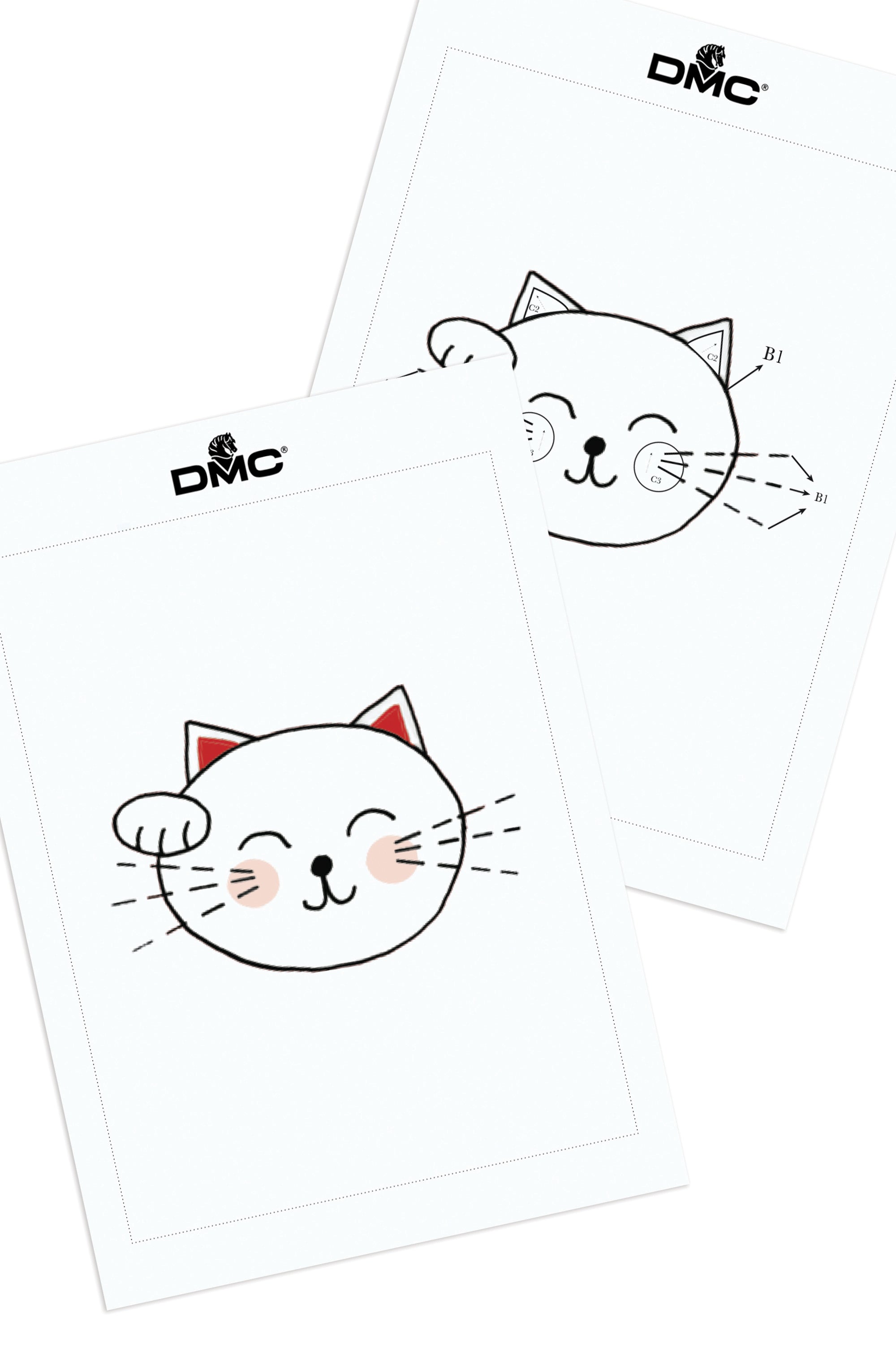 Lucky Maneki Neko Cat in DMC - PAT0016 - Downloadable PDF